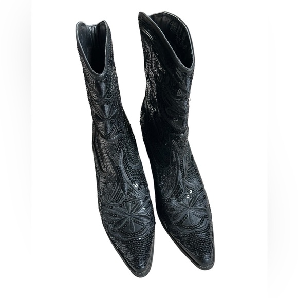 Helens Heart Short Bling & Embroidered boots Size 10 - Picture 7 of 11